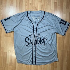 The Sandlot "Yeah" #11 Button Down Baseball Jersey (Men’s Size 3XL) • Gray Shirt